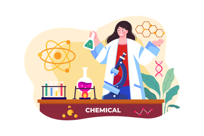 Investigador químico  Ilustración