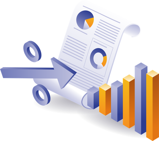 Dados de análise de desenvolvimento de negócios de investimento  Ilustração