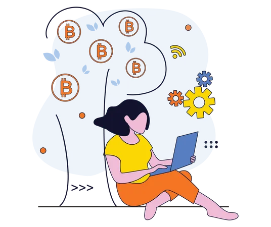 Investimento em bitcoins  Ilustração