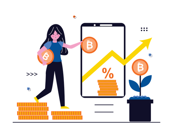 Investimento em bitcoins  Ilustração