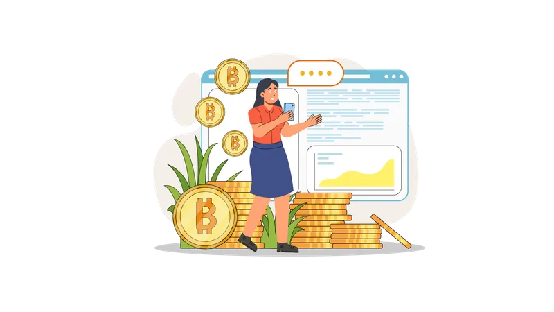 Investimento em bitcoins  Ilustração