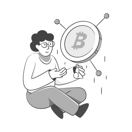 Investimento em bitcoins  Ilustração