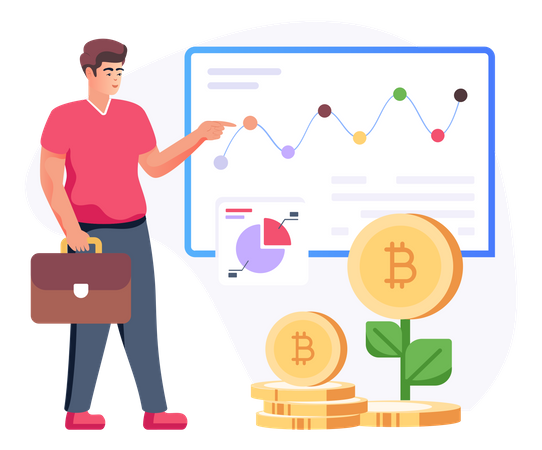 Investimento em bitcoins  Ilustração