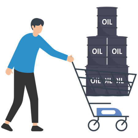 Investimento em petróleo bruto  Ilustração