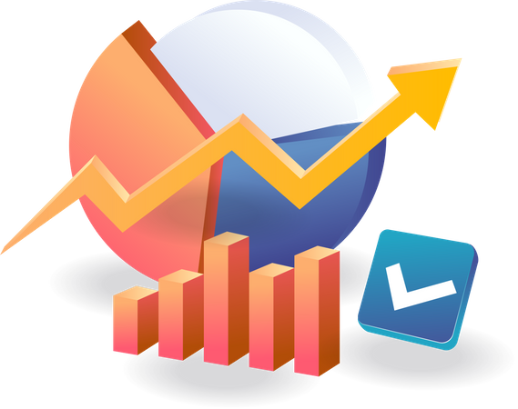 Investimento empresarial de sucesso  Ilustração