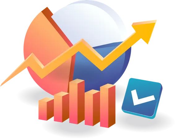 Investimento empresarial de sucesso  Ilustração