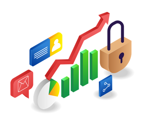 Investimento empresarial seguro  Illustration