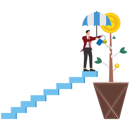 Investimento gerador de renda passiva  Ilustração