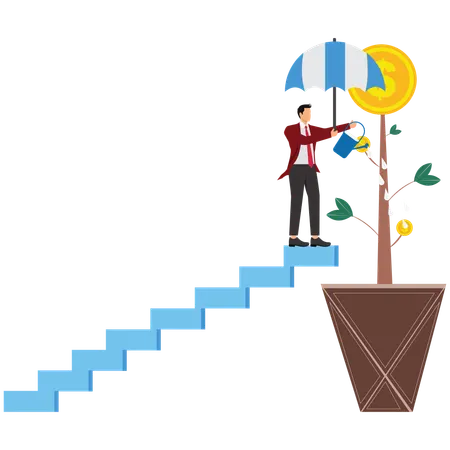 Investimento gerador de renda passiva  Ilustração