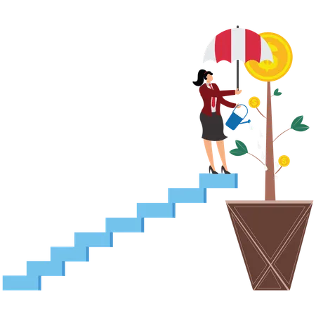 Investimento gerador de renda passiva  Ilustração