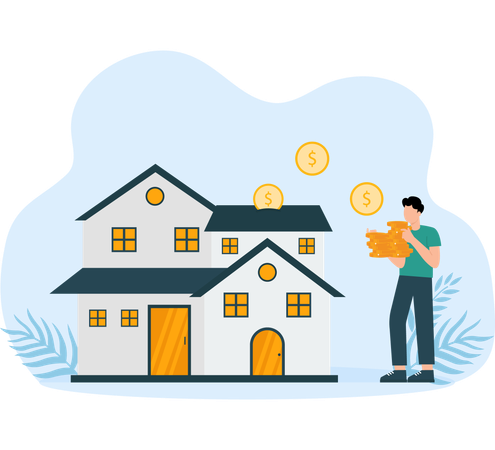 Investimento imobiliário feito por empresário  Ilustração