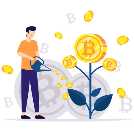 Investimento in bitcoin  Illustration