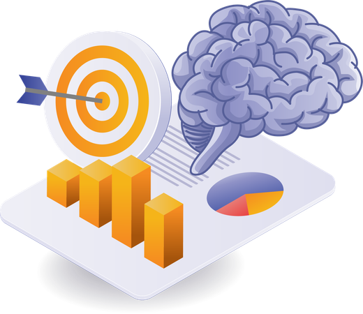 Inteligência cerebral de negócios de investimento  Ilustração