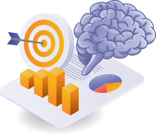 Inteligência cerebral de negócios de investimento  Ilustração