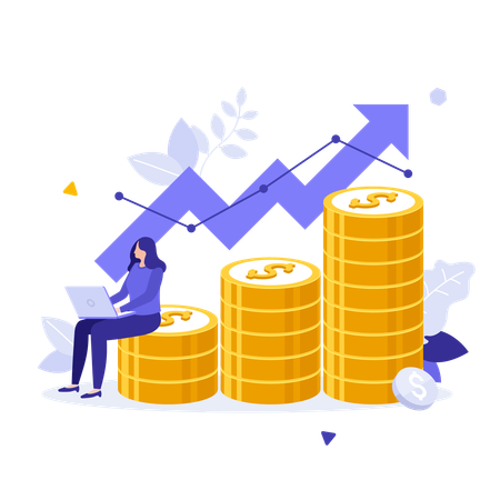 Investimento no mercado de ações  Ilustração