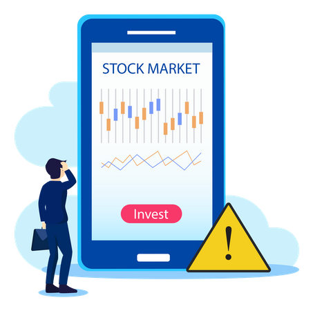 Investimento no mercado de ações  Ilustração