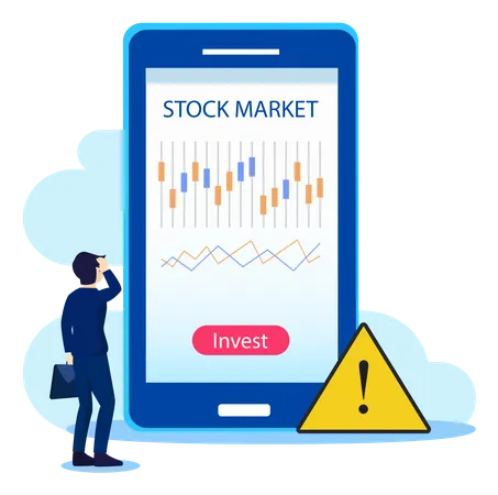 Investimento no mercado de ações  Ilustração