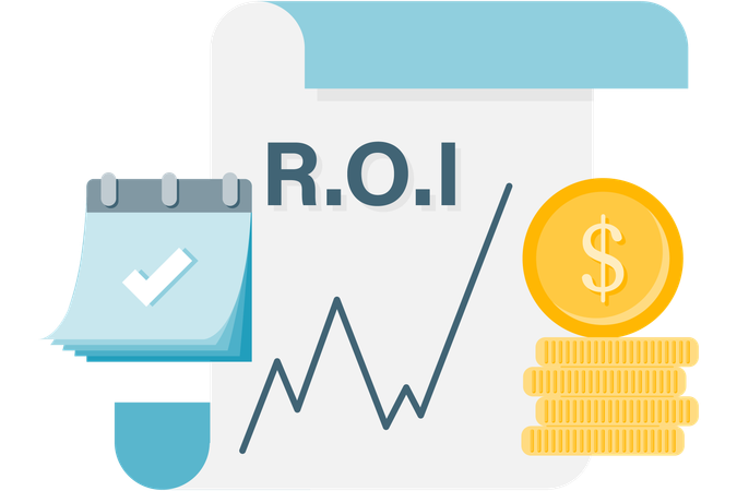 Crescimento do retorno do investimento  Ilustração