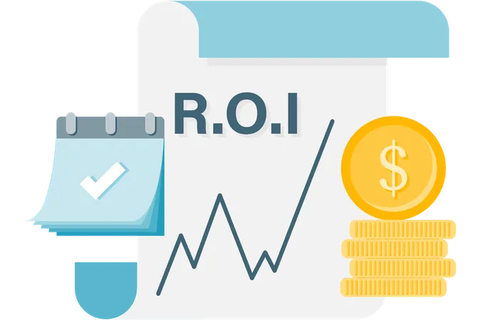 Crescimento do retorno do investimento  Ilustração