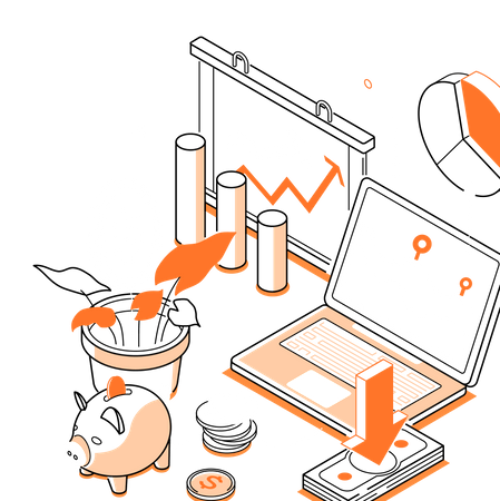 Investimentos empresariais  Ilustração