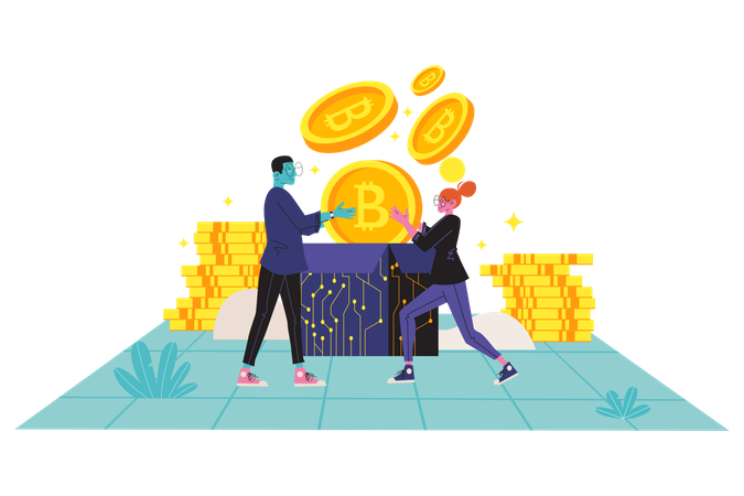 Investing in bitcoin using decentralized exchange Illustration