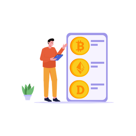 Investing in cryptocurrency  Illustration