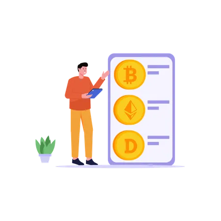 Investing in cryptocurrency  Illustration