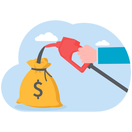 Investing money in oil  Illustration
