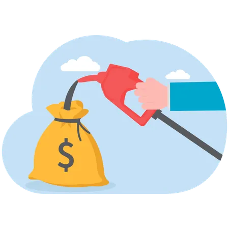 Investing money in oil  Illustration