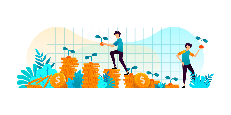 Investissez vos liquidités financières et développez votre entreprise grâce à la planification  Illustration