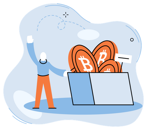 Investissement en bitcoins  Illustration