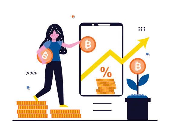 Investissement en bitcoins  Illustration