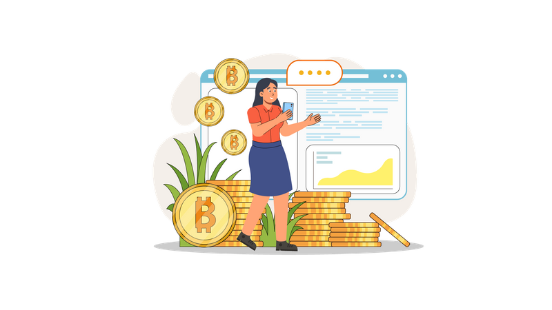 Investissement en bitcoins  Illustration