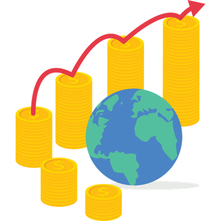 Investissement financier mondial  Illustration