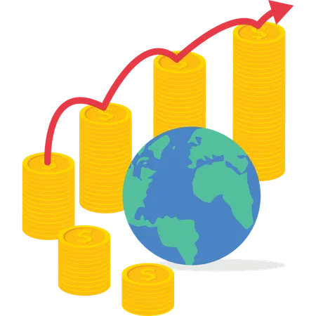 Investissement financier mondial  Illustration