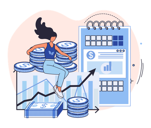 Croissance du retour sur investissement  Illustration