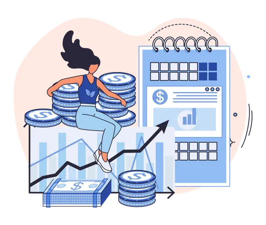 Croissance du retour sur investissement  Illustration