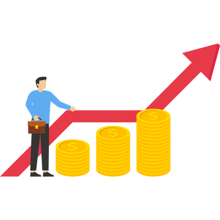 Investisseur à succès  Illustration