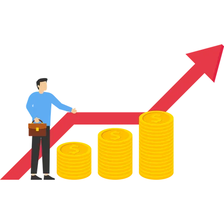 Investisseur à succès  Illustration