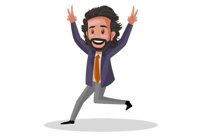 Investisseur heureux  Illustration