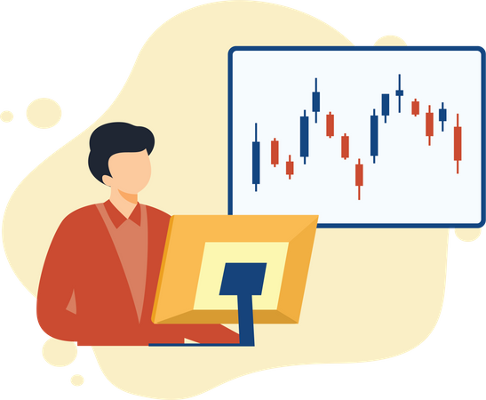 Investisseur utilisant l'analyse technique  Illustration