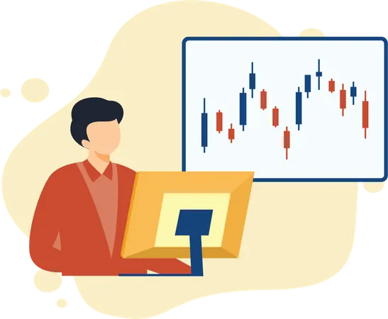 Investisseur utilisant l'analyse technique  Illustration