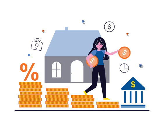 Investition in Immobilien  Illustration