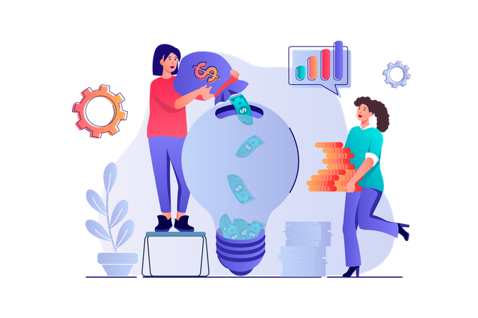 Investition, neue Idee  Illustration