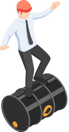 Investitionsrisiko in der Ölkrise  Illustration