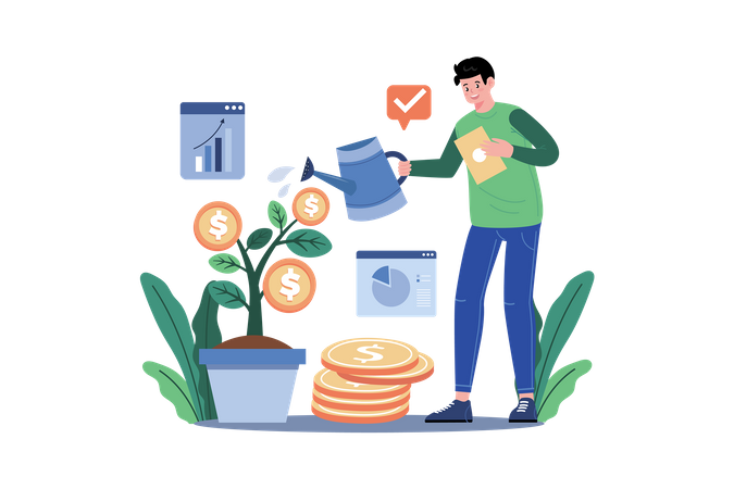 Investitionswachstum  Illustration