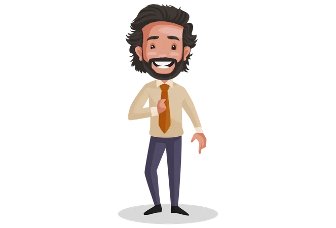 Investment Advisor in good mood  Illustration