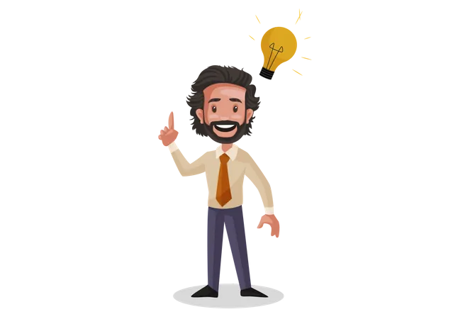 Investment Advisor thinking innovative idea  Illustration