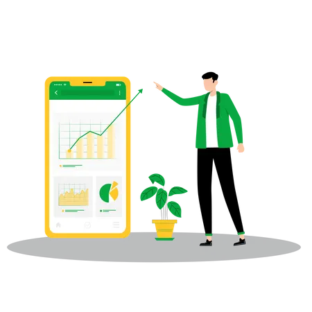 Investment app  Illustration