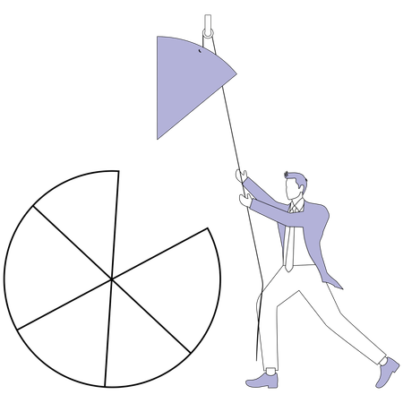 Investment asset allocation and rebalance Businessman  Illustration